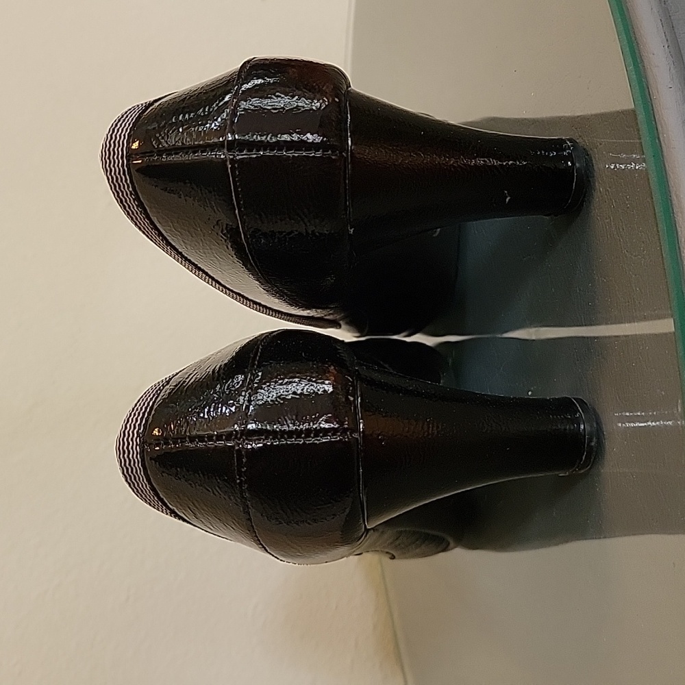 Aerosols Benefit Black Patton Leather Peeptoe - Picture 3 of 7